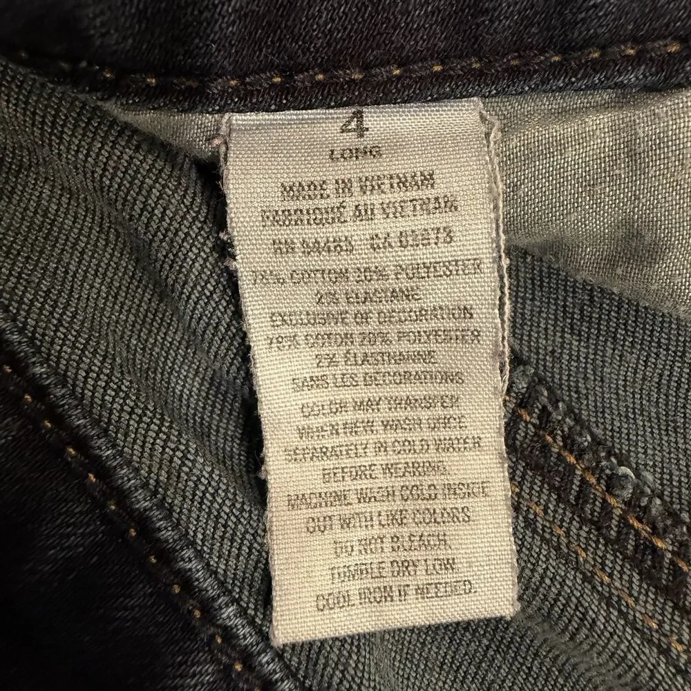 American Eagle Jegging‎ Jeans Shorts Womens Blue Denim Stretch 4 Long Cut Off